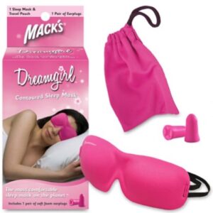 Dreamgirl Pink Contoured Sleep Mask and Earplug Set